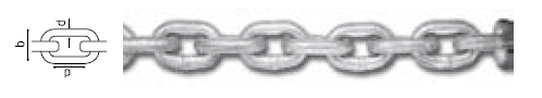 Corrente de fundeio em aço galvanizado, 2 mm, 25 m