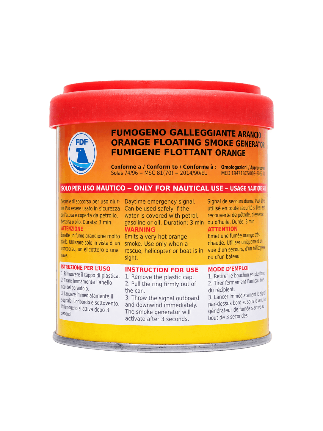 Sinal fumígeno flutuante FDF VULCAN sem moldura