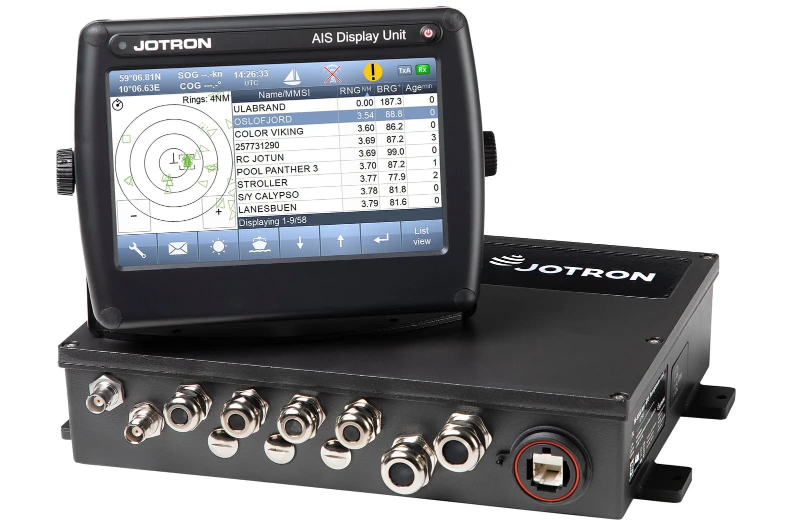 AIS Classe A Jotron Tron TR-8000 MkII com antena GPS