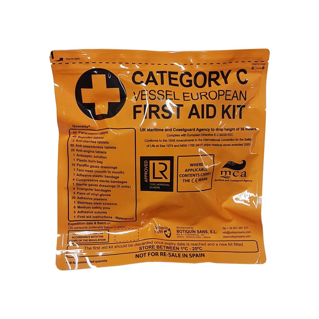 Kit de primeiros socorros categoria C, Bureau Veritas