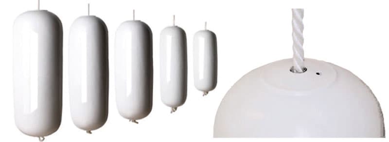 Defensa Majoni com cabo passante, 10 × 30 cm, Branco
