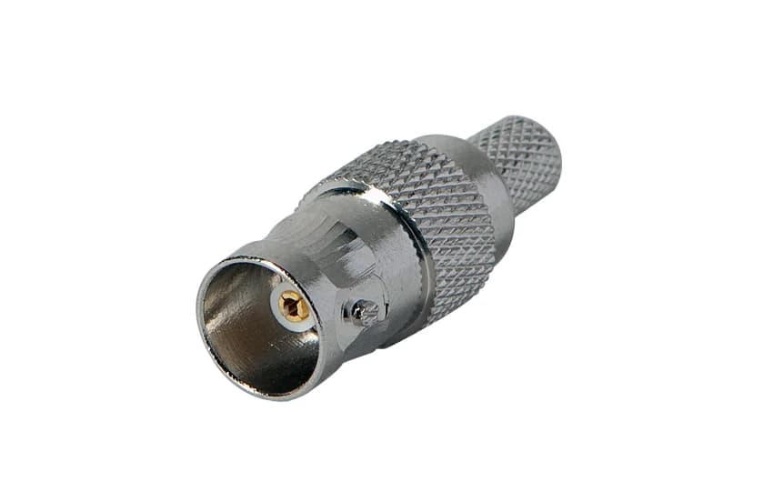 Conector Scout BNC fêmea (RG-59) (BNC fêmea de cravar)