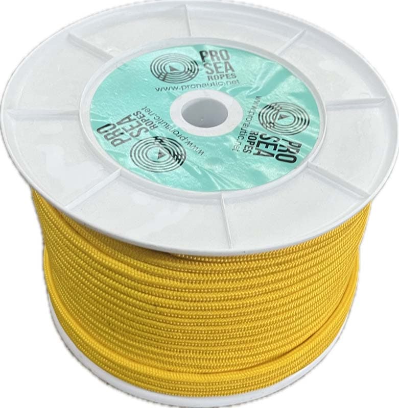 Cabo flutuante ProSea em polipropileno de duplo entrançado, 6 mm, amarelo, bobina de 100 m