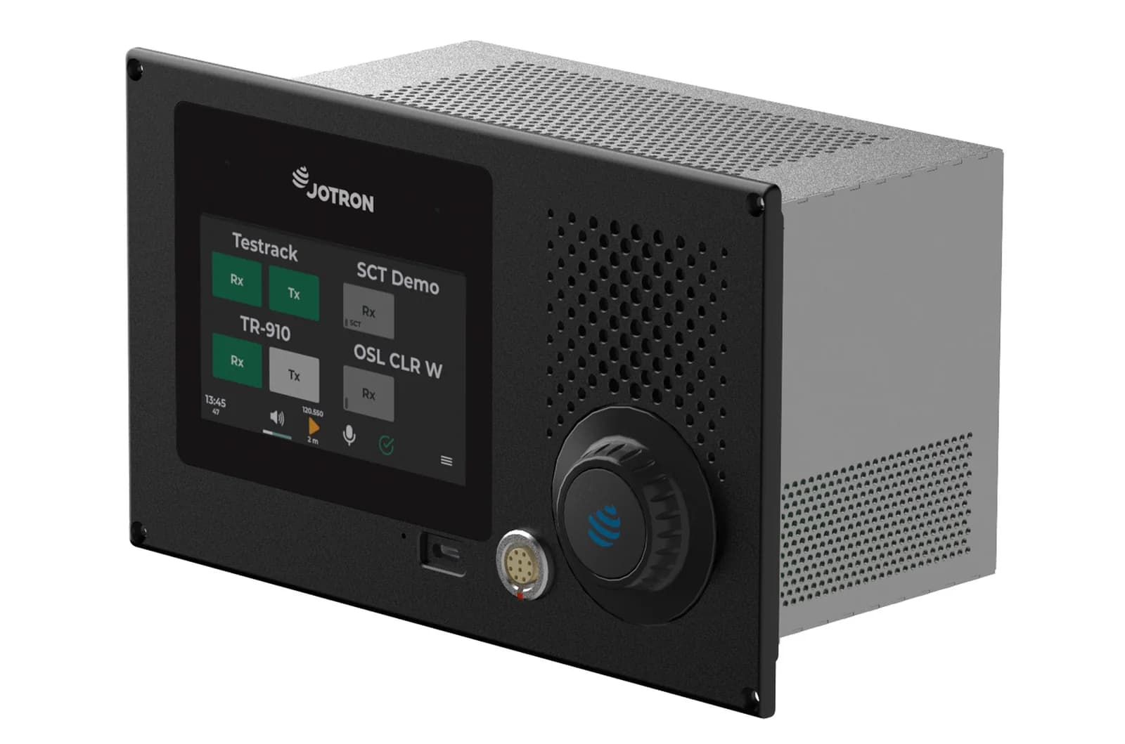 Controlador de rádio Jotron RC-8C com conector Lemo