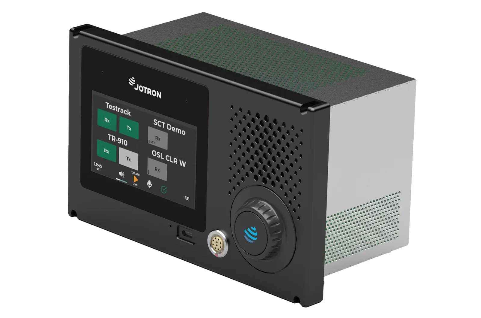 Controlador de rádio Jotron RC-8SR com conector Lemo