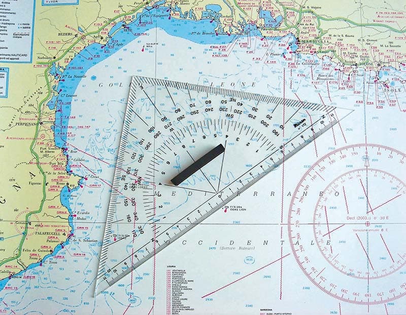 Transportador triangular de navegação, 25 cm