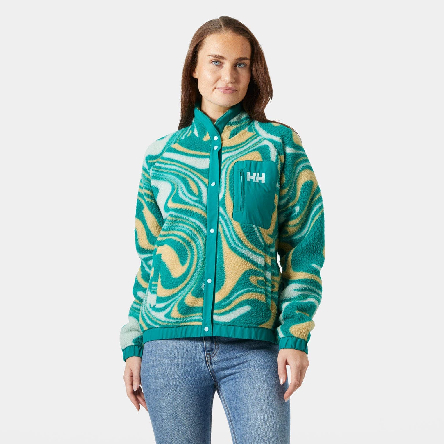Helly Hansen W IMPERIAL PRINTED PILE SNAP - cor 537